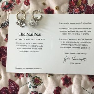 Chanel Crystal Logo Earrings
